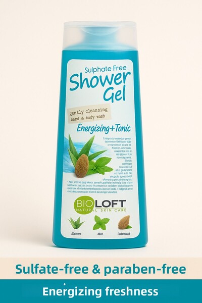 Loft 99.5% Natural Fresh Peppermint Oil - Sulfate-Free and Paraben-Free, Scented Cedar Wood Shower Gel