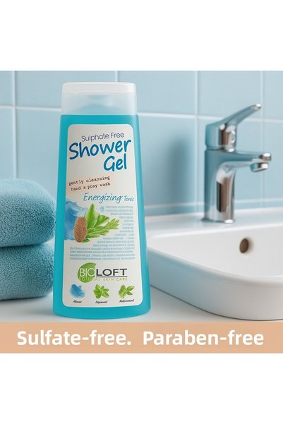 Loft 99.5% Natural Fresh Peppermint Oil - Sulfate-Free and Paraben-Free, Scented Cedar Wood Shower Gel