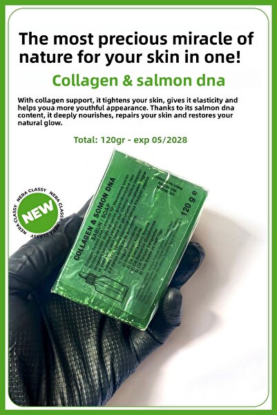 Nera Classy صابون الكولاجين وحمض السالمون 120 جرام - صابون يقلل من ظهور الخطو...