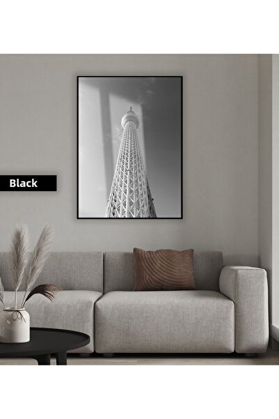 Harika bir ev HARİKABİREV | MODELUL TURNULUI TOKYO ÎN NEGRU și ALB 01 | TABLO...