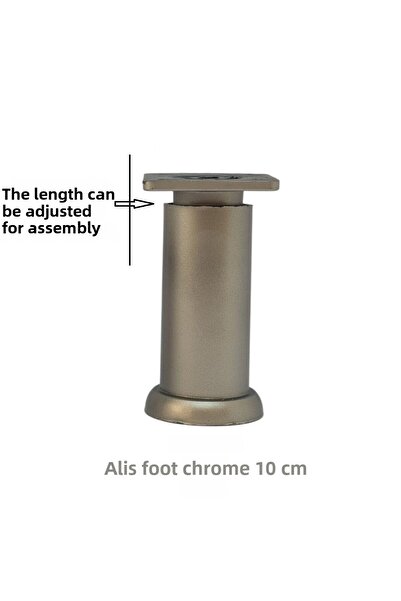 Adilon Alis Foot, Base Armchair Cabinet Leg, Plastic, Chrome, 10 Cm, with Screws