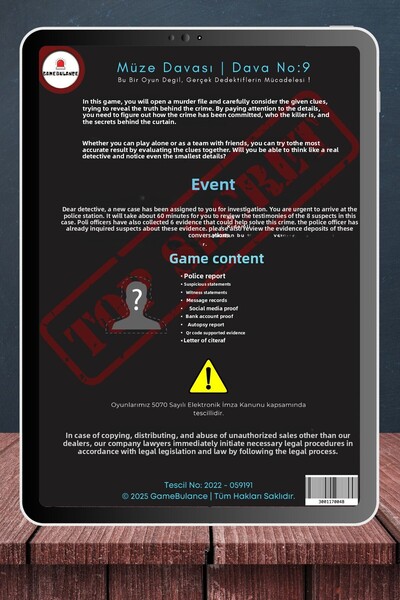 GameBulance Museum Case - Detective Game - Game to Solve Murder - Detective Finding Criminal Mysterious Cases