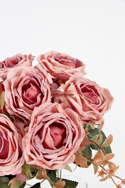 Yapay Çiçek Deposu Изкуствен букет от 7 сухи рози Lux, 40 см, розов