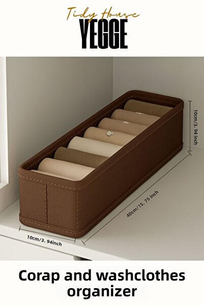 YEGGE Кафяв органайзер за чекмеджета и шкафове, органайзер за рафтове, кутия ...