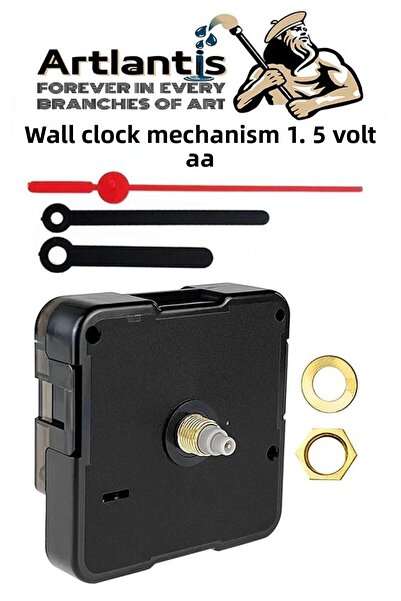 Artlantis Mecanism de ceas de perete 1 bucată 10 mm ax motor silențios pentru...
