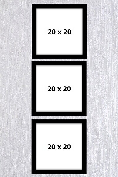 AS TİCARET Set cadru negru 3 buc 20x20