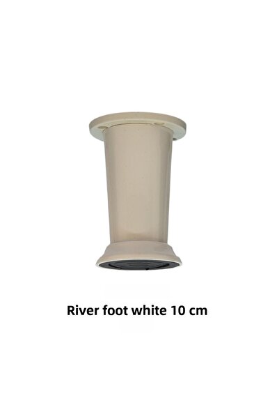 Adilon RIVER LEG, Picior de mobilier din plastic, 10 cm, Include șuruburi, Alb