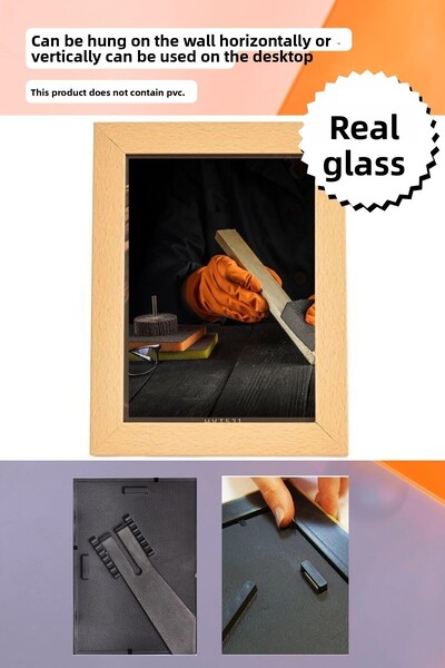 CreaWitch 20mm Frame Glazed 10X15 cm Photo Picture Frame Free Standing or Wall Hanging Horizontal-Vertical