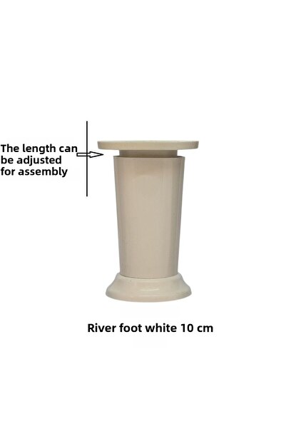 Adilon RIVER LEG, Picior de mobilier din plastic, 10 cm, Include șuruburi, Alb