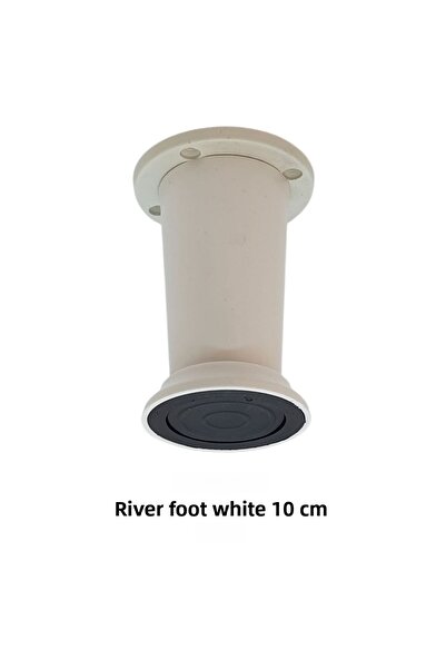 Adilon RIVER LEG, Picior de mobilier din plastic, 10 cm, Include șuruburi, Alb
