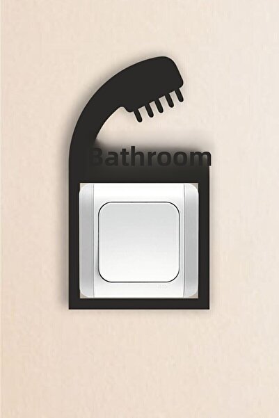DDTREND Decorative Bathroom Wall Socket Edge Ornament Wooden Socket Holder Sticker