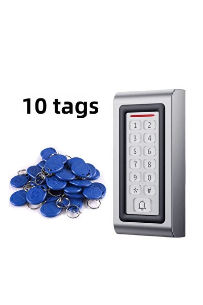 SONEX قفل باب إلكتروني مزود ببطاقة RFID ونظام مرور - رمز معدني - 10 مؤشر علامات