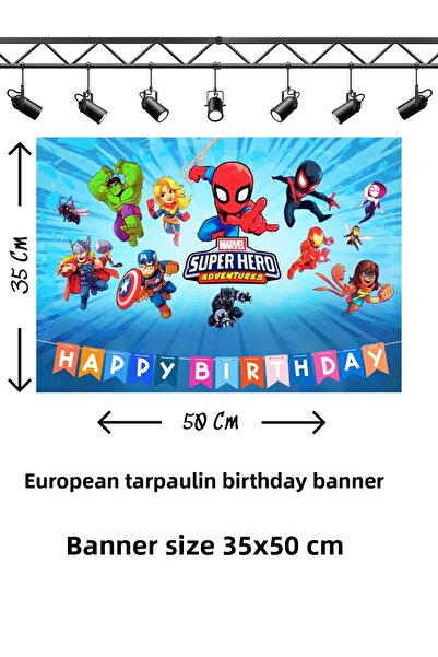 snowparty Θεματικό Πανό Γενεθλίων  "Περιπέτειες Υπερηρώων "
