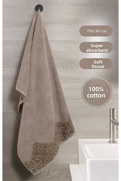Karna Home Cotton Single Towel Jacquard Karna Home Klover 70X140Cm