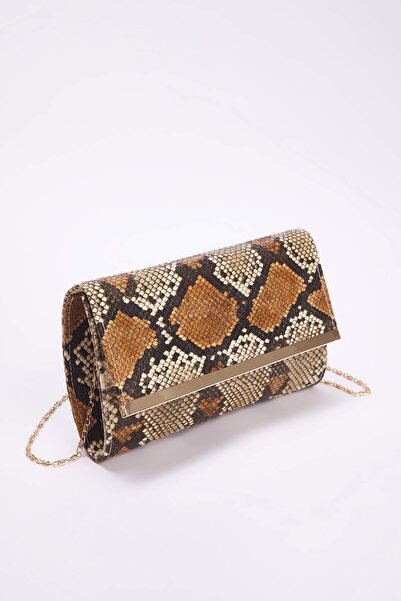 TRENDYOL SHOES Leopard Patterned Women's Stylish Mini Clutch Handbag Takaw26Py00001