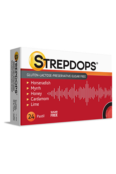 STREPDOPS Yabanturpu & Mür & Ihlamur & Bal & Kakule Aromalı 24 Pastil