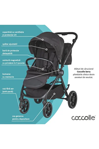 Coccolle Carucior modular 2in1 Serry Jet Black