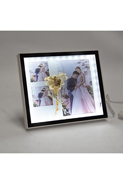 LADİJİTAL BASKI ÇÖZÜMLERİ Led Işıklı 3'lü Fotoğraflı Sihirli Ayna