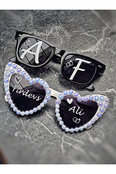 AFK İsimli Gelin Damat Gözlüğü Ikili Düğün Gözlüğü