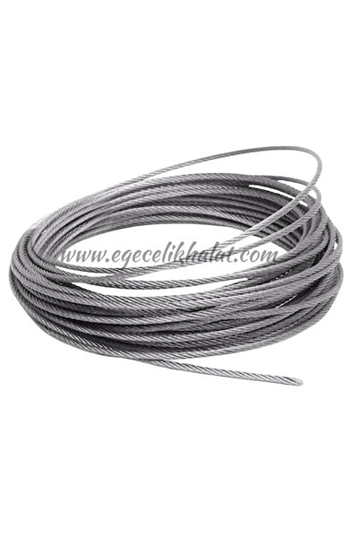 EgeÇelikHalat Çelik Halat Galvaniz 6mm 20 Metre