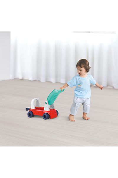 Hola 4-in-1 Push Walker & Ride-on Learning Train, Interactive Toy w/Music, Lights & Sounds, Converti