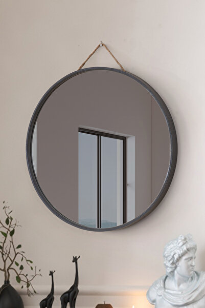 vovvahome Mirora Yuvarlak Dekoratif Duvar Aynası | Boyalı Ahşap Çerçeveli | 6...