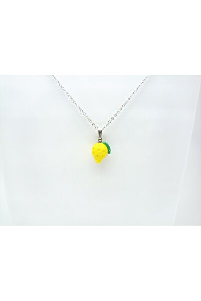 Hanecambaz Limon Kolye El Yapımı Murano Cam