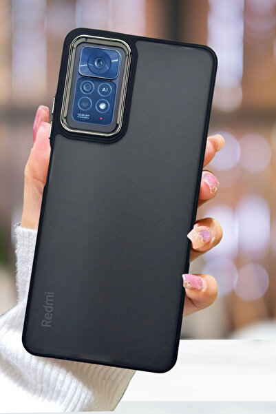 Fibaks Redmi Note 11 Pro & 12 Pro 4g Kılıf Metal Çerçeve Hassas Butonlu Renkl...