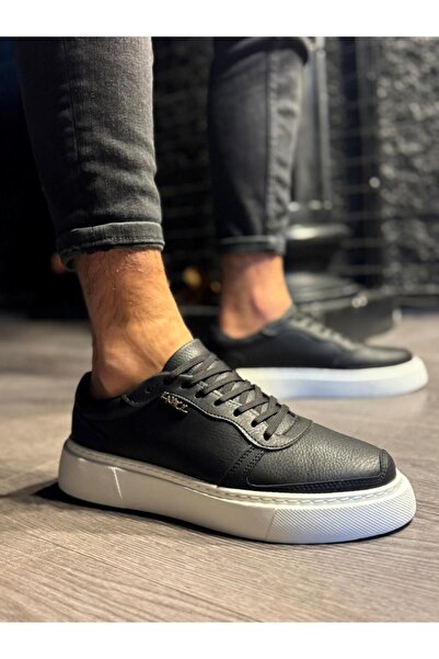 Knack Casual Shoe 222 Μαύρο (Λευκή σόλα)