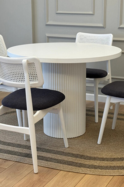 TREELAB BEYAZ 4 KİŞİLİK YEMEK MASASI