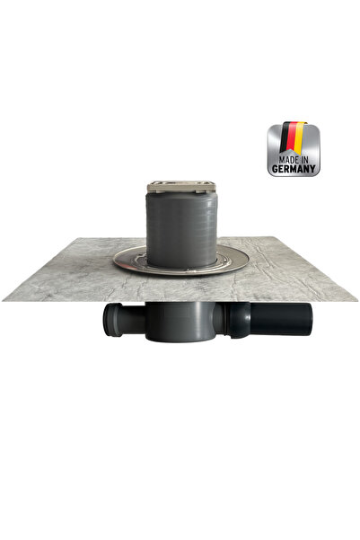 Dallmer 42 S 10x10cm 50'lik Lağım Kanalizasyon Koku Önleyici Sifonlu Izolasyonlu Yer Banyo Duş Gider Süzgeci