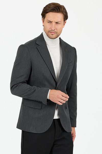 Frappoli Rollex Men's Anthracite Lycra Fabric 2026 Winter Sports Blazer Jacket