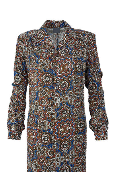 Oppland Kadın Klasik Boydan Anne Elbise Yazlık Mevsimlik DokumaKumaş Papatyam Desenli Vatkalı Robalı