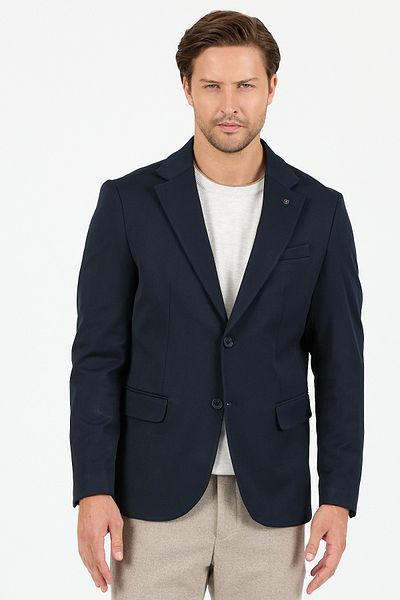 Frappoli Rollex Men's Navy Blue Lycra Fabric 2026 Winter Sports Blazer Jacket