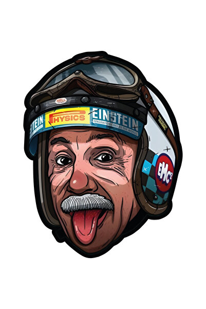CanCo Store ملصق آينشتاين مقاس 10,6 × 13,8 سم مقاوم للماء عالي الدقة للكمبيوت...