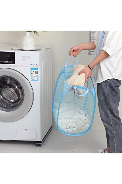 AGD Foldable Laundry Basket Blue