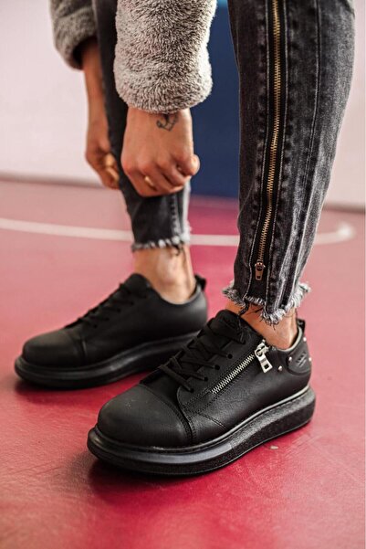 Knack Висока підошва щоденне взуття 555 Чорний (Чорна підошва)