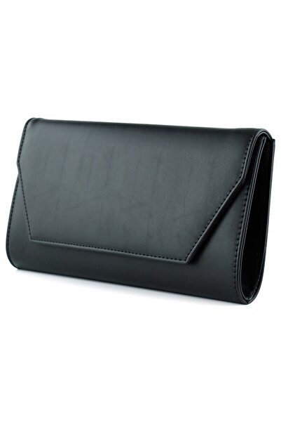 Erkan Saçmacı Elegant Evening Dress Handbag with Black Chain Strap and Magnetic Closure and Inner Pocket