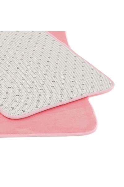 Ella Home Italia Set 2 covorase de baie Ella Home, poliester, roz, 50x80cm si 50x100cm