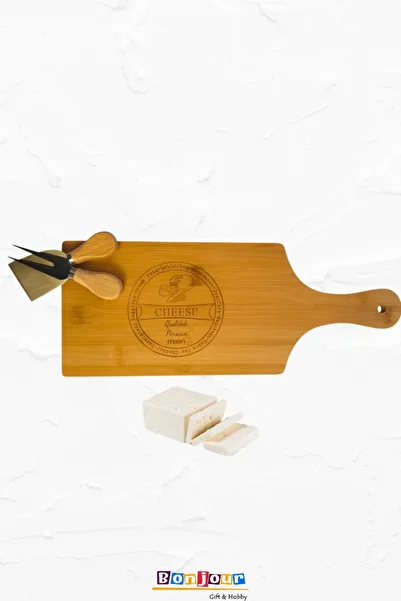Bonjour Gift & Hobby 2 Blade Cheese Cutting Board Presentation Board Special Cutting Apparatus