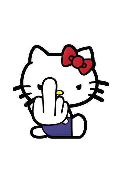 CanCo Store Hello Sticker 13,5x13 Cm Su Geçirmez Yüksek Çözünürlüklü Araba Laptop Oto Motor Kask Sticker