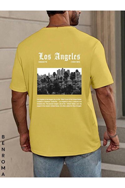 E-ROMA Υπερμεγέθη στάμπα Unisex Tisort με στάμπα