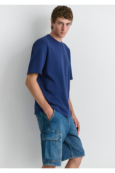 Mavi Hamburg Mv91 Street Indigo Blue Jean Shorts 0410681-89815