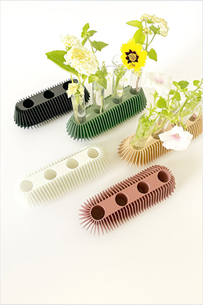 AHWALL Premium Bohemian 4-Piece Flower Pot Vase with Glass Tube