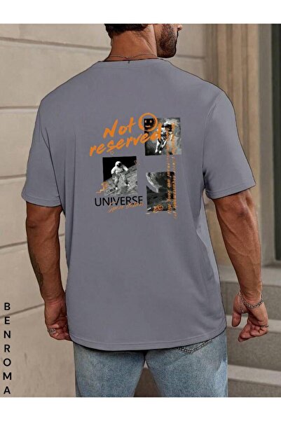 BENROMA Оверсайз футболка з принтом на спині, унісекс