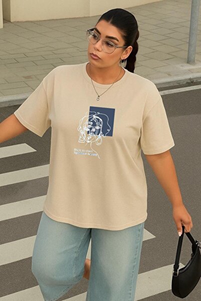 DM DOLCE MORE Large Size Printed Unisex T-Shirt