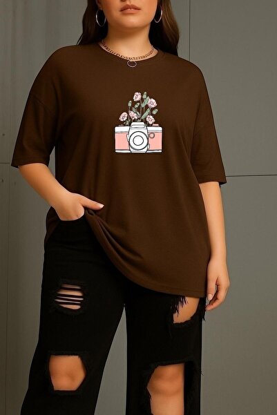 E-ROMA Tricou unisex imprimat de mărime mare