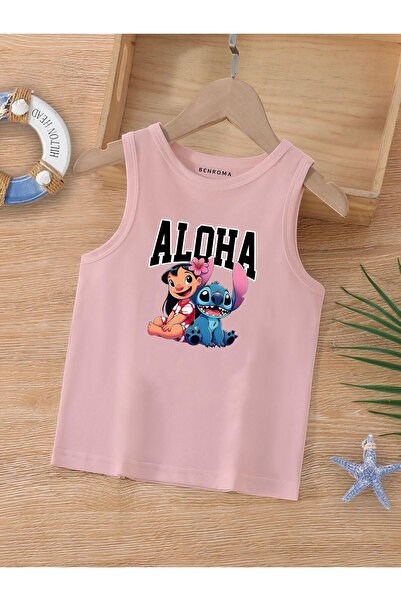 BENROMA CRTANI LIK ŠTAMPANA DEČIJA MAJICA BEZ RUKAVA