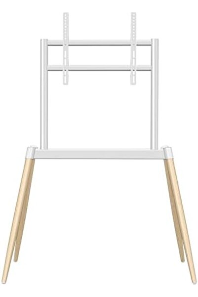 HAMOOD TV SA Classic Heavy-Duty TV Stand with Four Wooden Legs, Adjustable Height, 32-75" Size HMD-1514