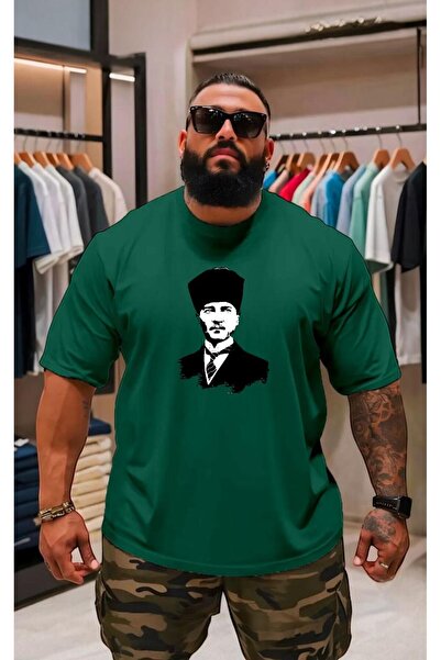 BENROMA Ataturk Štampano Oversize kroj unisex majica